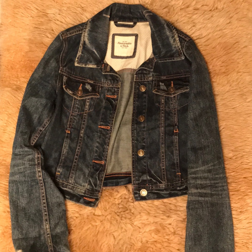 Abercrombie and Fitch dark wash denim jacket